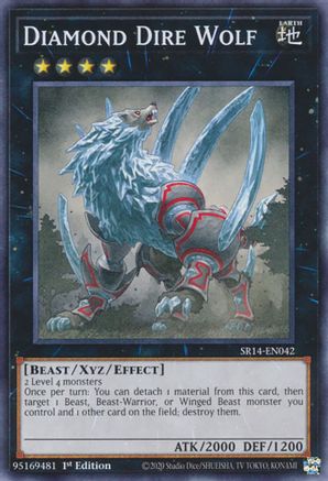 Diamond Dire Wolf (SR14-EN042) - Structure Deck: Fire Kings 1st Edition