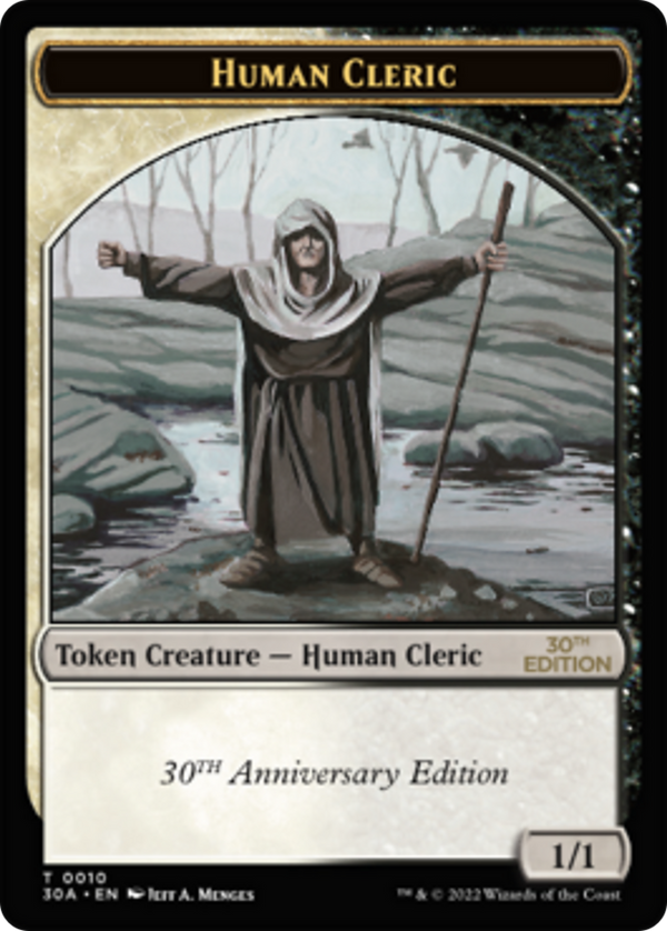 Human Cleric Token (30A-010) - 30th Anniversary Tokens