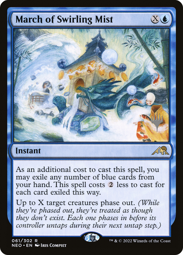 March of Swirling Mist (PPNEO-061) - Kamigawa: Neon Dynasty Promos Foil