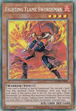 Fighting Flame Swordsman (CR) (MZMI-EN001) - Maze of Millennia 1st Edition