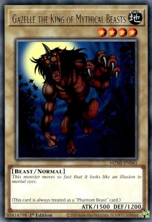 Gazelle the King of Mythical Beasts (MZMI-EN041) - Maze of Millennia 1st Edition