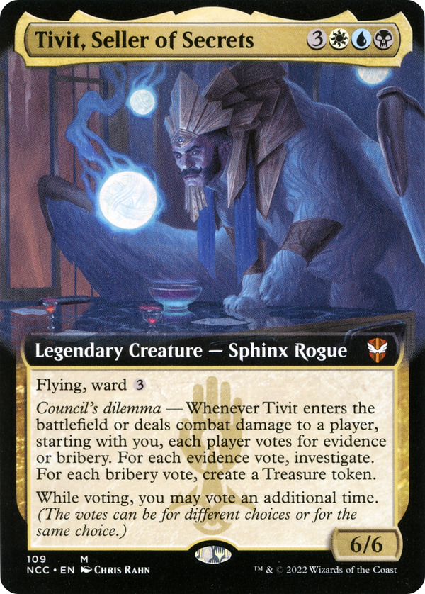 Tivit, Seller of Secrets (Extended Art) (NCC-109) - New Capenna Commander: (Extended Art) Foil