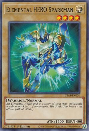Elemental HERO Sparkman (STAS-EN001) - 2-Player Starter Set 1st Edition