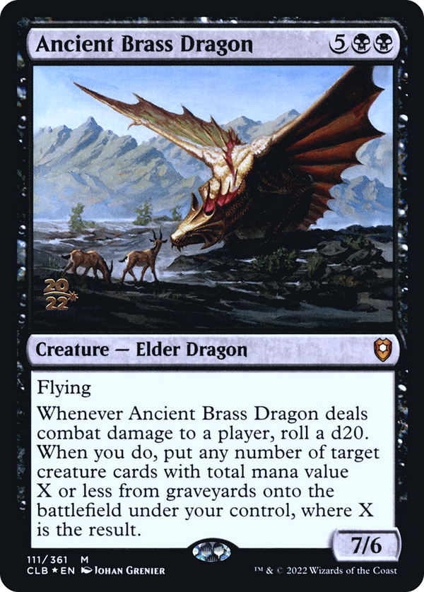 Ancient Brass Dragon (PRE-111) - Battle for Baldur's Gate Promos Foil