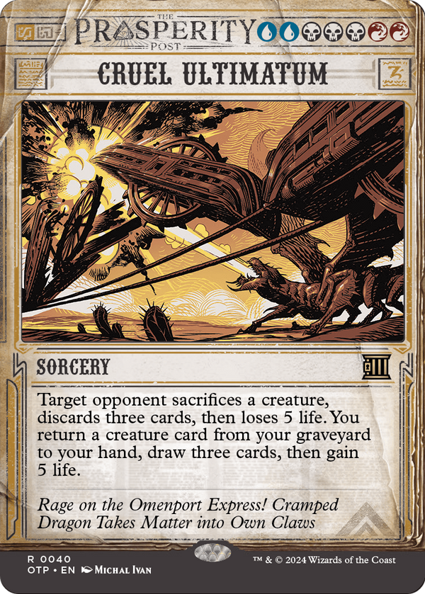 Cruel Ultimatum (OTP-040) - Breaking News: (Showcase) (Borderless) Foil