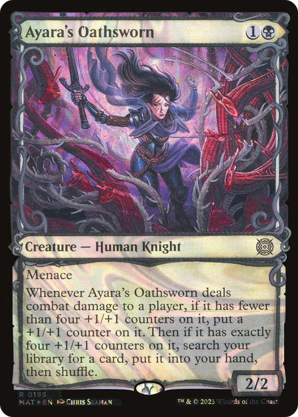 Ayara's Oathsworn (Halo Foil) (MAT-195) - March of the Machine: The Aftermath: (Showcase) Foil