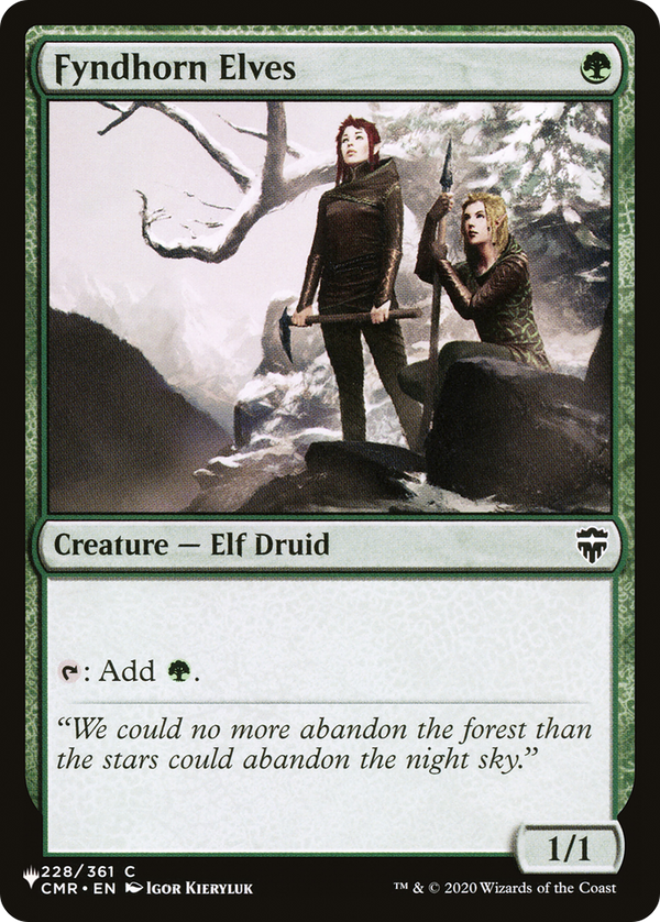 Fyndhorn Elves (LIST-CMR-228) - The List