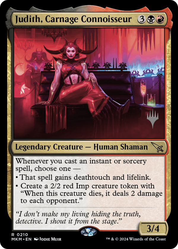 Judith, Carnage Connoisseur (PPMKM-210) - Murders at Karlov Manor Promos Foil
