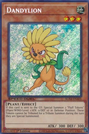 Dandylion (Secret Rare) (SGX4-ENA05) - Speed Duel GX: Midterm Destruction 1st Edition