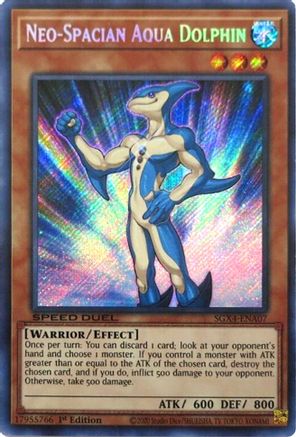 Neo-Spacian Aqua Dolphin (Secret Rare) (SGX4-ENA07) - Speed Duel GX: Midterm Destruction 1st Edition