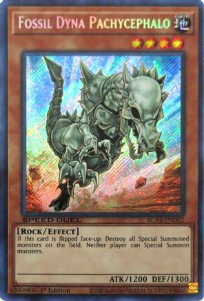 Fossil Dyna Pachycephalo (Secret Rare) (SGX4-END02) - Speed Duel GX: Midterm Destruction 1st Edition