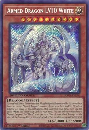 Armed Dragon LV10 White (Secret Rare) (SGX4-ENE01) - Speed Duel GX: Midterm Destruction 1st Edition