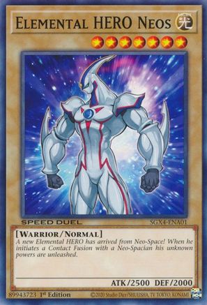 Elemental HERO Neos (SGX4-ENA01) - Speed Duel GX: Midterm Destruction 1st Edition