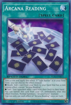 Arcana Reading (SGX4-ENB11) - Speed Duel GX: Midterm Destruction 1st Edition