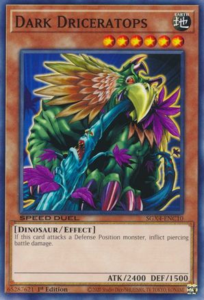Dark Driceratops (SGX4-ENC10) - Speed Duel GX: Midterm Destruction 1st Edition