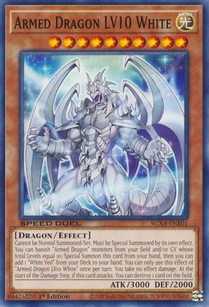 Armed Dragon LV10 White (SGX4-ENE01) - Speed Duel GX: Midterm Destruction 1st Edition