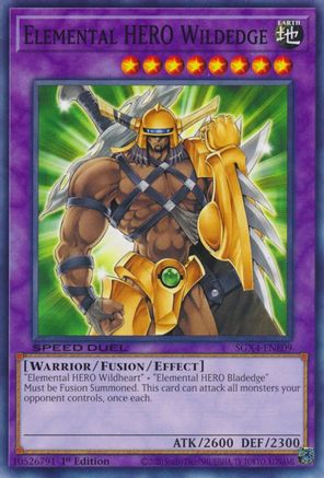 Elemental HERO Wildedge (SGX4-ENE09) - Speed Duel GX: Midterm Destruction 1st Edition