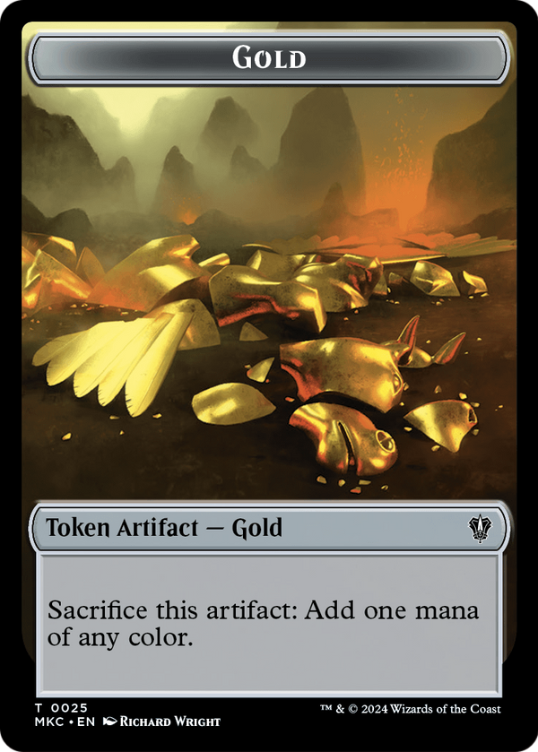 Gold (TMKC-025) - Murders at Karlov Manor Commander Tokens