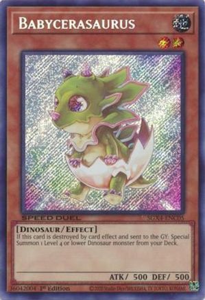 Babycerasaurus (Secret Rare) (SGX4-ENC05) - Speed Duel GX: Midterm Destruction 1st Edition