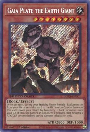 Gaia Plate the Earth Giant (Secret Rare) (SGX4-END01) - Speed Duel GX: Midterm Destruction 1st Edition