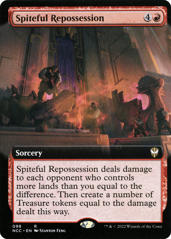 Spiteful Repossession (Extended Art) (NCC-098) - New Capenna Commander: (Extended Art) Foil