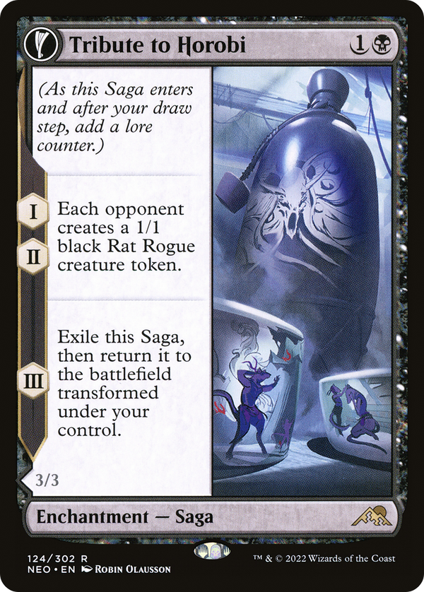 Tribute to Horobi (NEO-124) - Kamigawa: Neon Dynasty: (fandfc, enchantment) Foil