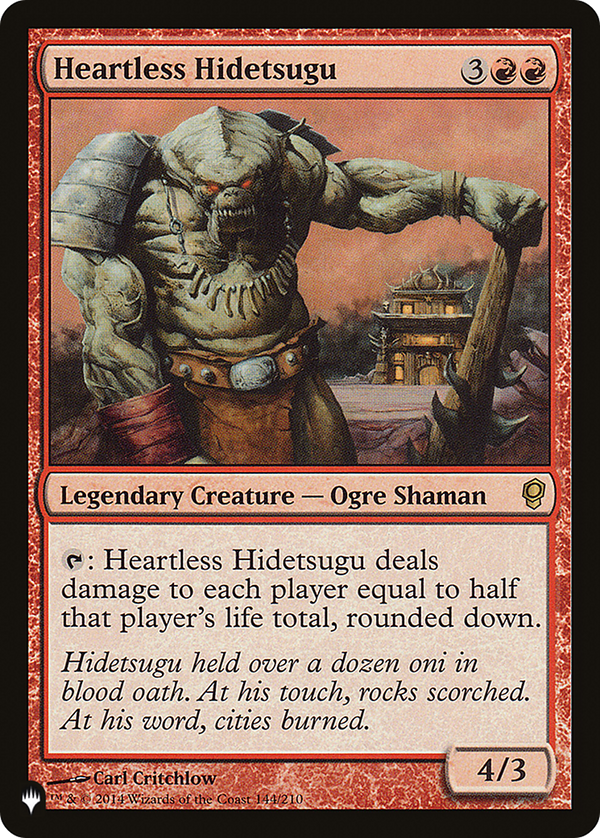 Heartless Hidetsugu (LIST-CNS-144) - The List