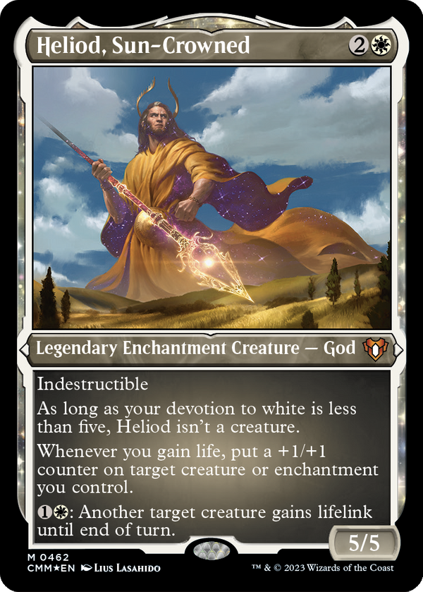 Heliod, Sun-Crowned (Foil Etched) (CMM-462) - Commander Masters: (enchantment) Foil