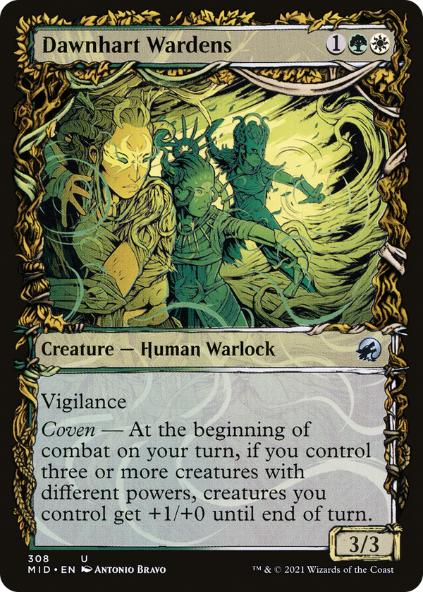 Dawnhart Wardens (Showcase) (MID-308) - Innistrad: Midnight Hunt: (Showcase) Foil
