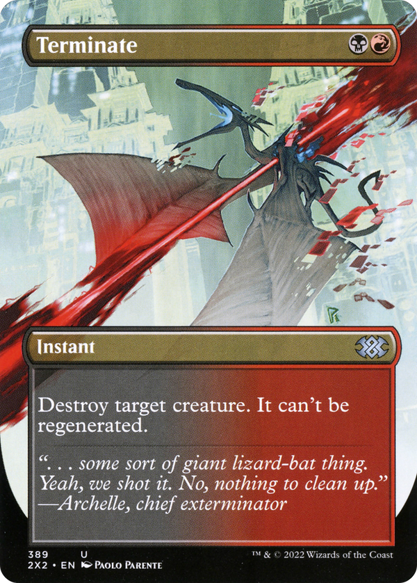Terminate (Borderless) (2X2-389) - Double Masters 2022 Foil