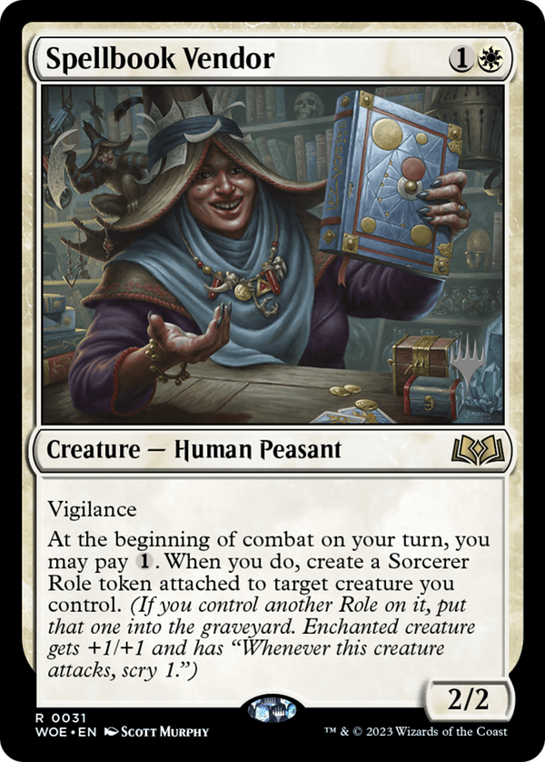 Spellbook Vendor (PPWOE-031) - Wilds of Eldraine Promos