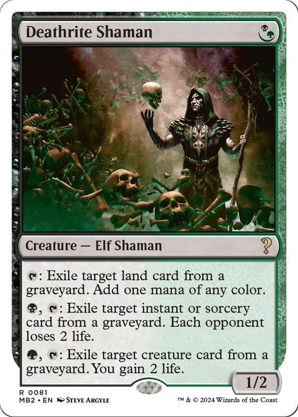 Deathrite Shaman (White Border) (MB2-081) - Mystery Booster 2
