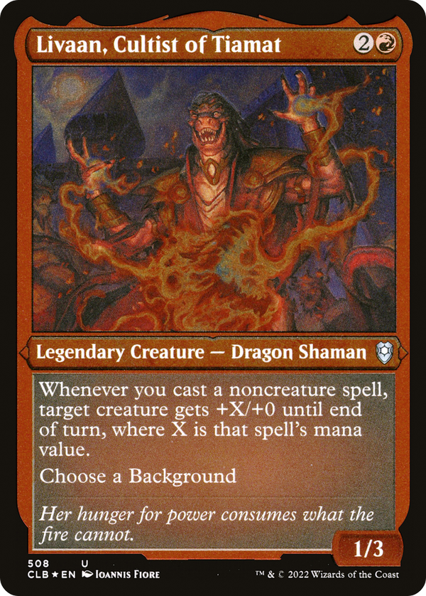 Livaan, Cultist of Tiamat (Foil Etched) (CLB-508) - Commander Legends: Battle for Baldur's Gate Foil
