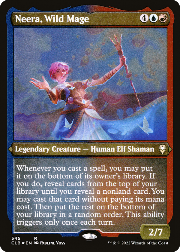 Neera, Wild Mage (Foil Etched) (CLB-545) - Commander Legends: Battle for Baldur's Gate Foil