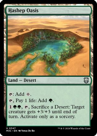 Hashep Oasis (Ripple Foil) (M3C-347) - Modern Horizons 3 Commander Foil