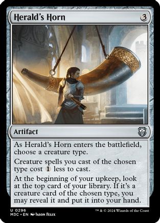 Herald's Horn (Ripple Foil) (M3C-296) - Modern Horizons 3 Commander Foil