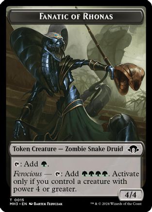 Fanatic of Rhonas Token (MH3-015) - Modern Horizons 3