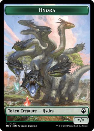 Hydra (Ripple Foil) // Boar Double-Sided Token (M3C-20 // 17) - Modern Horizons 3 Commander Foil