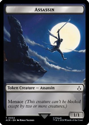 Assassin // Treasure Double-Sided Token (ACR-4 // 6) - Assassin's Creed Tokens
