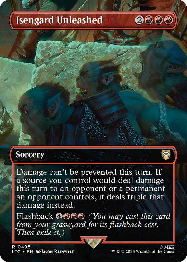 Isengard Unleashed (Borderless) (LTC-495) - Tales of Middle-earth Commander Foil
