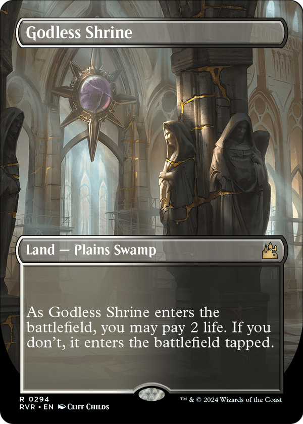 Godless Shrine (Borderless) (RVR-294) - Ravnica Remastered Foil