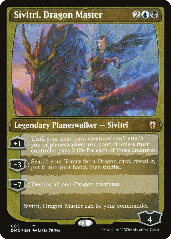 Sivitri, Dragon Master (Foil Etched) (DMC-065) - Dominaria United Commander Foil