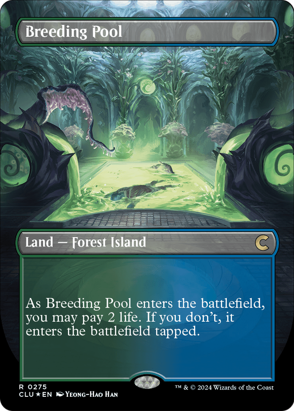 Breeding Pool (Borderless) (CLU-275) - Ravnica: Clue Edition Foil