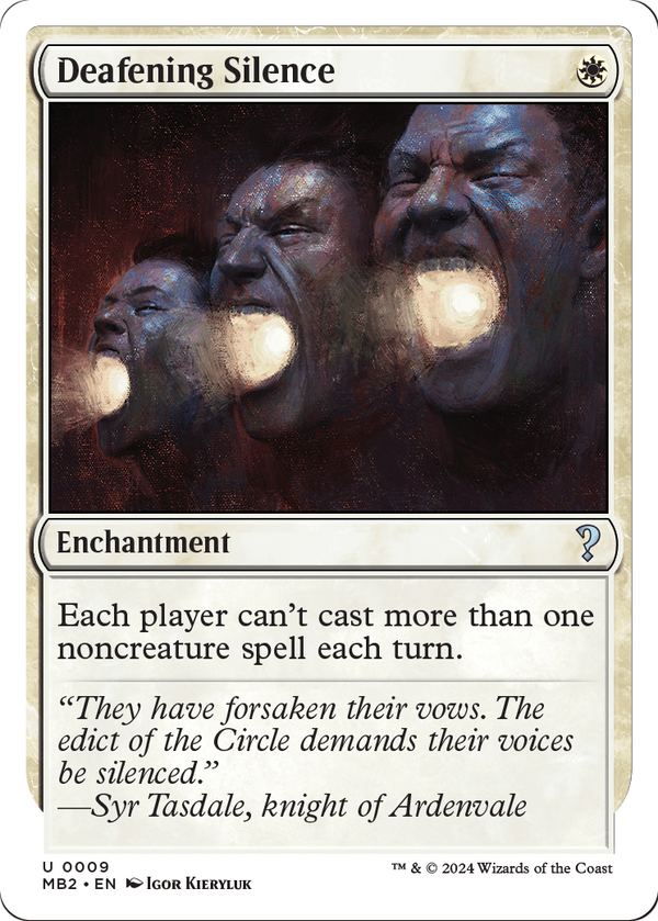 Deafening Silence (White Border) (MB2-009) - Mystery Booster 2
