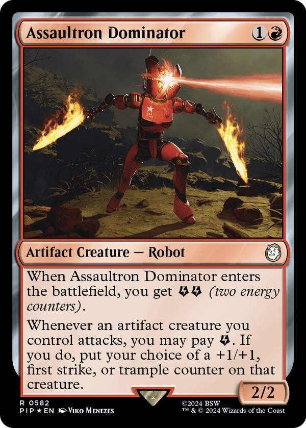 Assaultron Dominator (Surge Foil) (PIP-582) - Fallout Foil