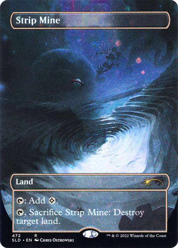 Strip Mine (Borderless) (Galaxy Foil) (SLD-472) - Secret Lair Drop (Borderless) Foil