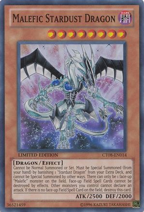 Malefic Stardust Dragon (CT08-EN014) - 2011 Collectors Tins Limited