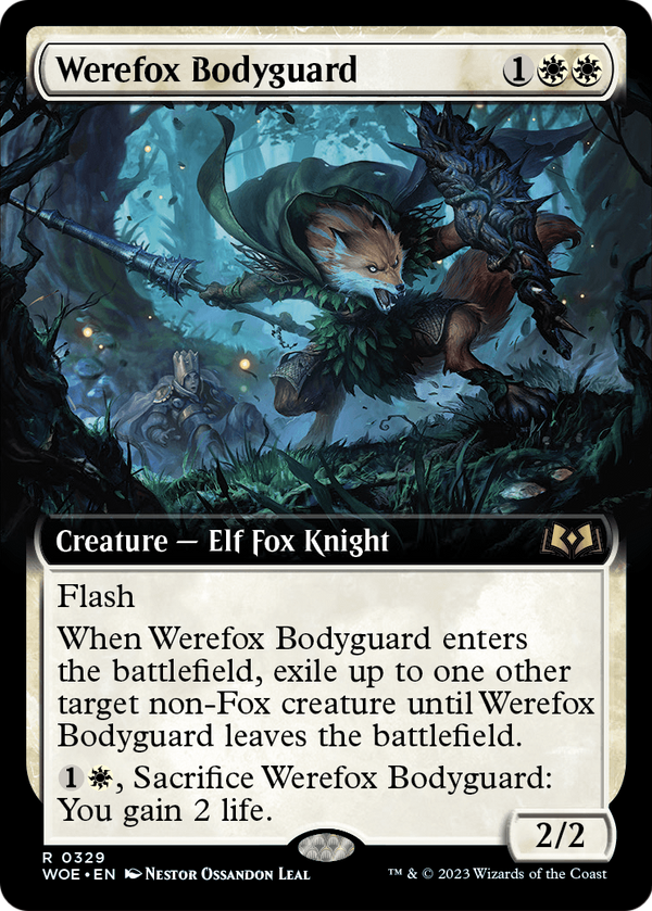 Werefox Bodyguard (Extended Art) (WOE-329) - Wilds of Eldraine: (Extended Art) Foil