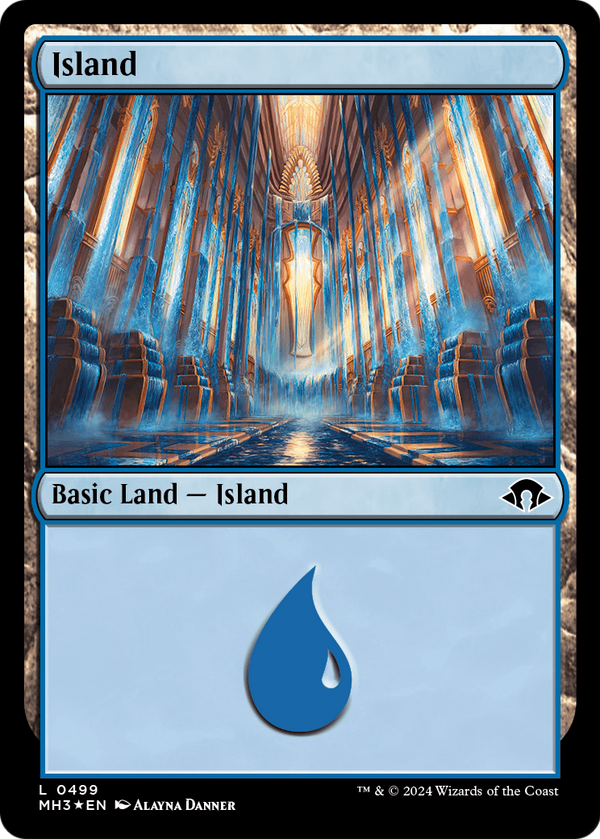 Island (0499) (Ripple Foil) (MH3-499) - Modern Horizons 3 Foil