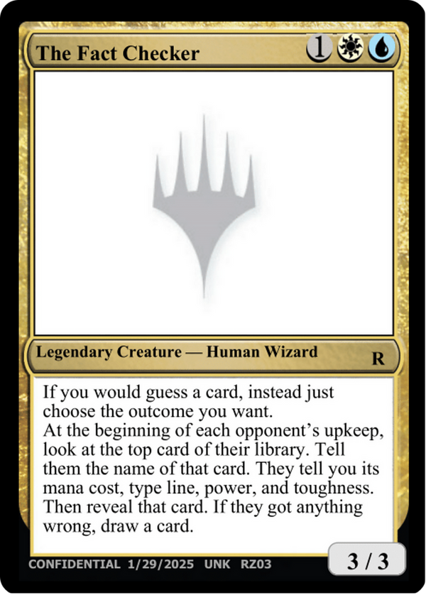 The Fact Checker (UNK-) - Un-Known Event Playtest Cards